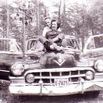 Paul Rawley & Donna Cawger-crusing in 1950 Cadillac - family car.